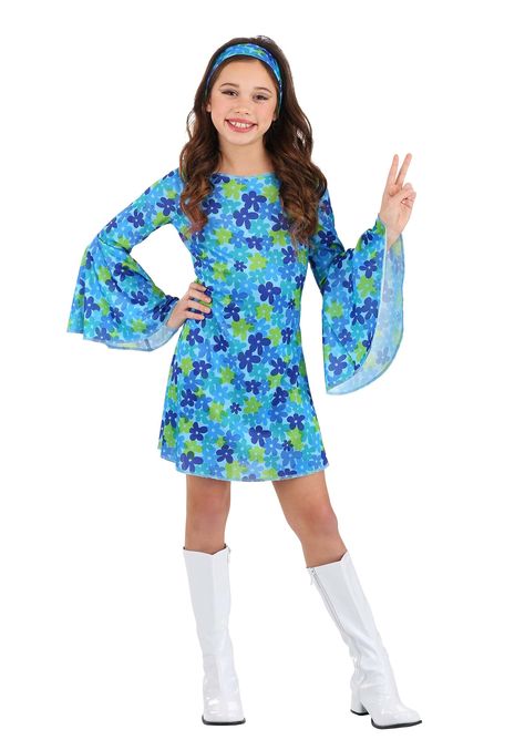 PRICES MAY VARY. Polyester Drawstring closure Size: Small COSTUME INCLUDES: This Kid's Wild Flower 70s Dress Costume features floral print minidress with a scoop neckline and flared sleeves. It includes a matching print headband. FROM FUN COSTUMES: Halloween costumes are our gig, and our mission is to make the best costumes in the world! If your child wants to go retro this Halloween, she will love becoming a groovy hippie or an amazing disco dancer with this Wild Flower 70s dress for girls. DET Funky Disco Outfit, Onda Disco, Maleficent Costumes, 70s Disco Outfit, 70s Disco Dress, Disco Dancer, Bright Colored Outfits, Mood Rings, Fun Costumes