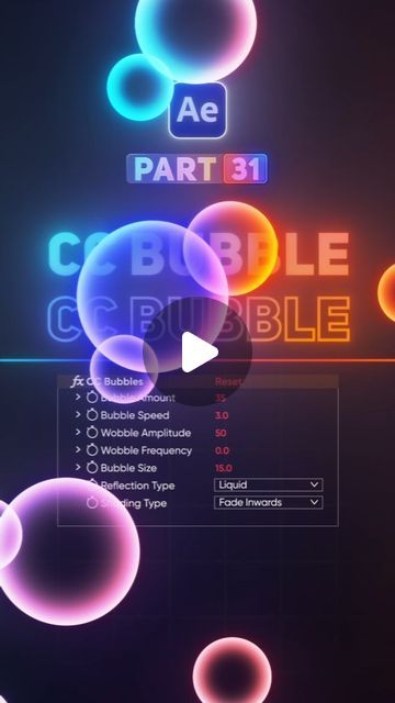 Motion Flix on Instagram: "🇦 🇪 🇵 🇦 🇷 🇹  3⃣1⃣

How to create Bubble using "CC Bubble" in Adobe After Effect

For more AE tips and tricks, follow me and turn on post notifications! ➡️ @motionflix94

Share on your story 📲, leave a comment 💬, and make sure to save it! 🌟✨

#aftereffects #tutorial #howtouse #howtocreate #textanimation #text #effect #aetips #rotoscoping #composting #aftereffectcourse #motiondesign #typography #logoanimation #graphicdesign #animation #getinspired #aftereffectstutorial #design #creativity #dailytips #motionflix" Aftereffects Tutorial, Bubble Animation, Story Motion, Rotoscope Animation, After Effects Tutorials, After Effect, Motion Design Video, After Effect Tutorial, Motion Graphics Design