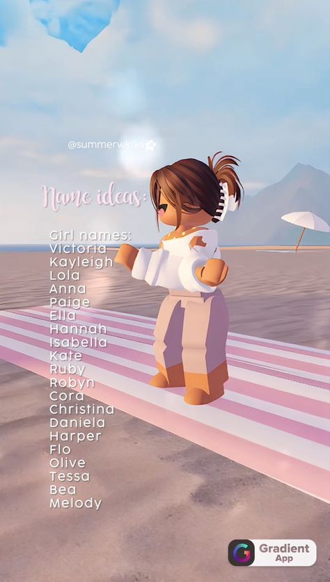 Berry Ave Name Ideas, Berry Avenue Name Ideas, Berry Avenue Names, Rp Names Ideas, Girls Snaps, Preppy Names, Berry Codes, Roblox Decals, Preppy Kids