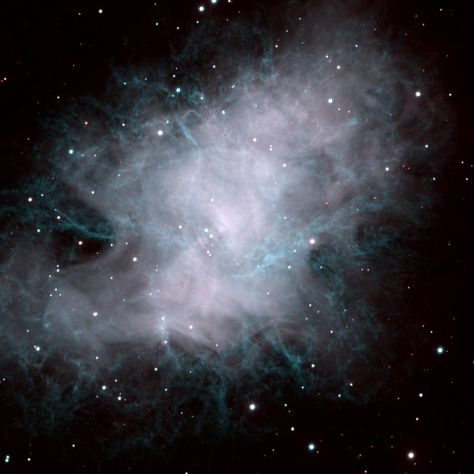 crab nebula | The Crab Nebula in Blue and White Crab Nebula, Supernova Explosion, Star Science, Taurus Constellation, Hydrogen Gas, God's Blessings, Neutron Star, Nebulas, 1000 Years