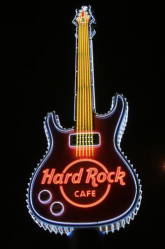 Hard Rock Cafe, Warsaw, Poland Neon Guitar, Cafe Neon, Hard Rock Café, Rock And Roll Girl, Art Guitar, Kids Indoor Playground, Neon Words, Man Cave Wall Art, White Ghost