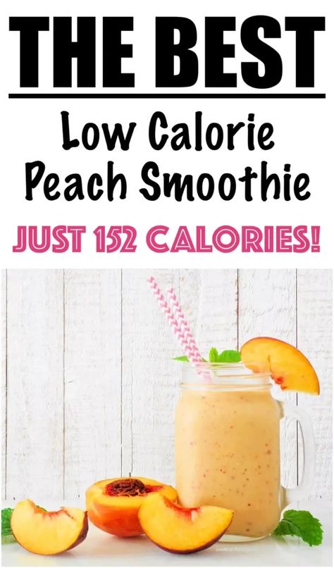 Healthy Peach Smoothie for Weight Loss Peach Smoothie Recipes Healthy, Healthy Peach Smoothie, Vanilla Smoothie Recipes, Fitness Ebook, Peach Smoothie Recipes, Low Calorie Smoothies, Healthy Eating Guide, Smoothie Recipes With Yogurt, Frozen Peaches