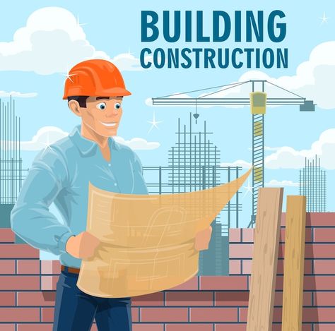 Free Vector | World dream day banner design Architect Vector, Construction Engineer, Vector Building, Building Drawings, Building Drawing, Building Contractors, Safety Helmet, Plan Drawing, Luxury House Plans