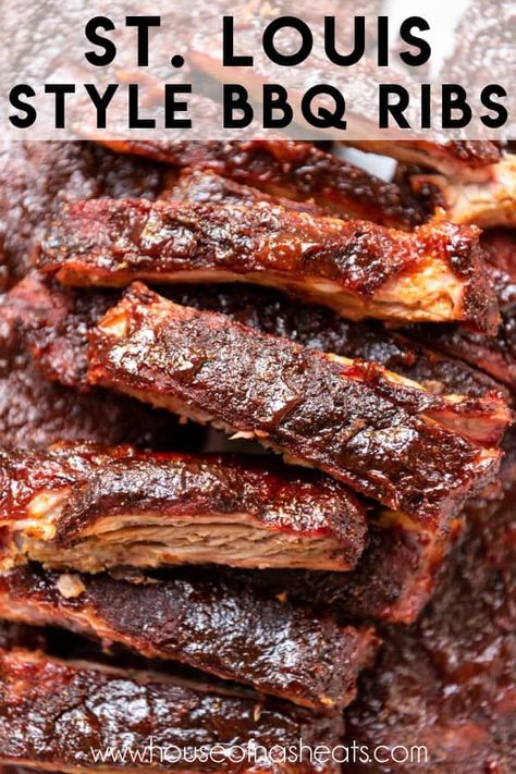 Spare Ribs Smoker, Smoked St Louis Ribs, St Louis Ribs Recipe, Sweet And Tangy Bbq Sauce, Saint Louis Ribs, Oven Pork Ribs, St Louis Style Ribs, Ribs In Oven, Tender Ribs