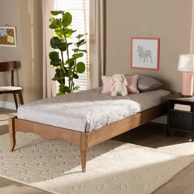 Buy Bed Frames Online at Overstock | Our Best Bedroom Furniture Deals Walnut Bed Frame, Twin Frame, Mid Century Bed, Walnut Bed, Wood Platform Bed Frame, Modern Platform Bed, Twin Platform Bed, Slatted Headboard, Twin Bed Frame