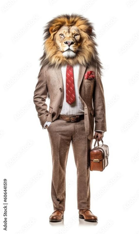 Lion Dress, Mini Canvas, Business Man, Adobe Stock, Art Ideas, Stock Illustration, Lion, Illustrations, Canvas