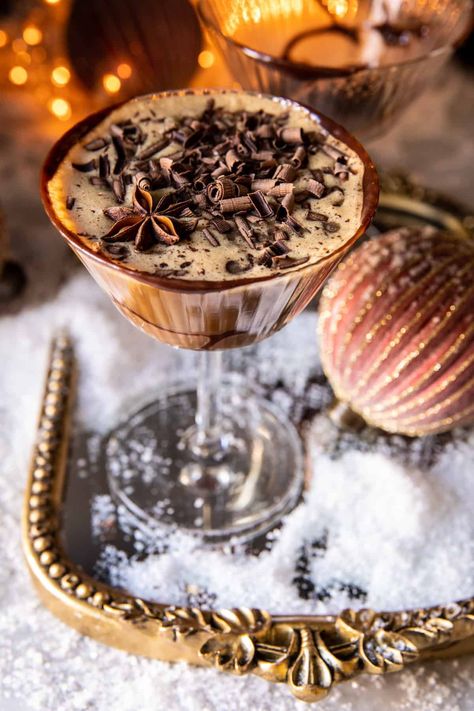 Half Baked Harvest Christmas Appetizers, Brownstone Christmas, Chocolate Espresso Martini, Espresso Martini Ingredients, Sweet Martini, Chocolate Fudge Sauce, Half Baked Harvest Recipes, Chocolate Martini, Saint Nick