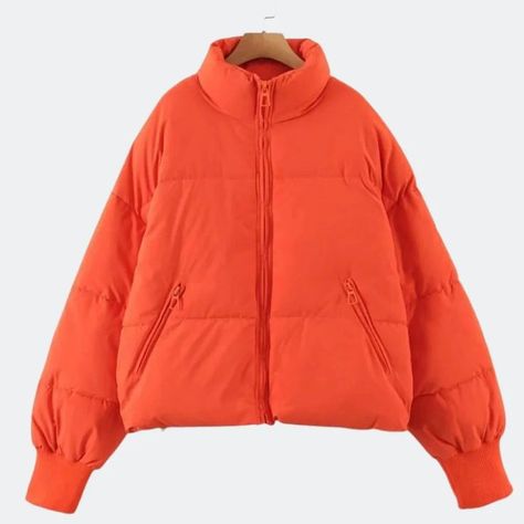 A person styling a bright orange red puffer jacket from Its Juliet for a fall outfit. Winter Coat Short, Winter Outfits Christmas, Bubble Coat, Lotus Root, Pink Lotus, Puffer Jacket Women, Winter Outfits Men, Padded Coat, Cotton Coat