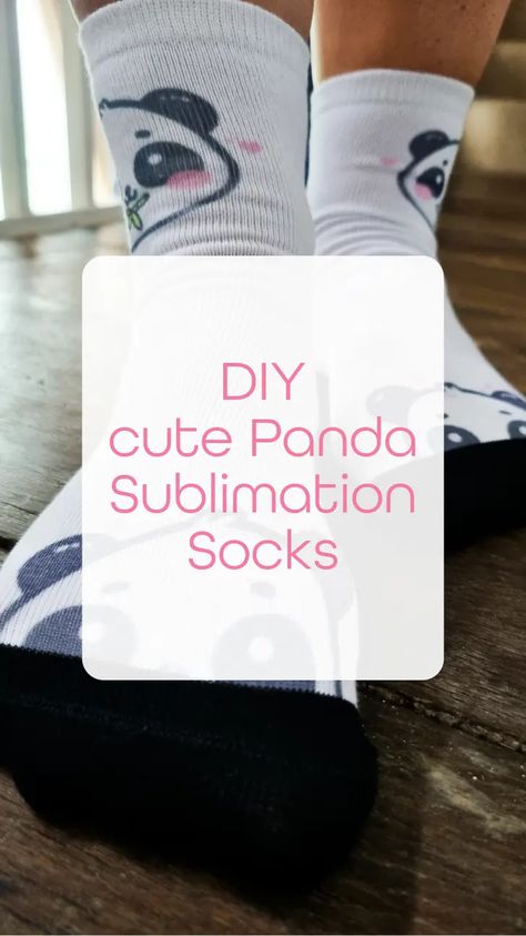 DIY Sublimation Socks: A Step-by-Step Tutorial for Beginners - Craft with Cartwright Panda Png, Sublimated Socks, Diy Sublimation, Sublimation Socks, Beginner Crafts, Sublimation Files, Iron On Vinyl, Cute Panda, Png Design