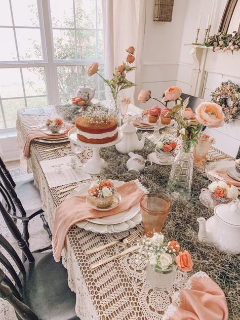 Tea Party Tablescape, Tea Party Table Settings, Elegant Tea Party, Autumn Tea Party, Adult Tea Party, Spring Tea Party, Vintage Tea Parties, Tea Party Table, Bridal Tea Party