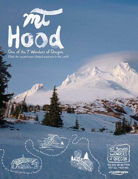 Mount Hood Nature, Travel Advertising Design, Romantic Camping, Destination Branding, Hotel Ads, Destination Marketing, Design Campaign, Travel Advertising, Tourism Marketing