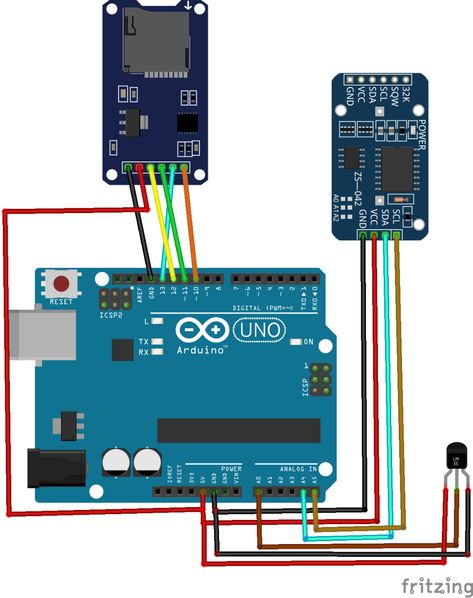 Learn about Arduino SD card data logging using an LM35 temperature sensor and a DS3231 module. Voltage Divider, 3d Simulation, Iot Projects, Speaker Projects, Data Logger, Arduino Projects, Circuit Diagram, Traffic Light, Home Automation