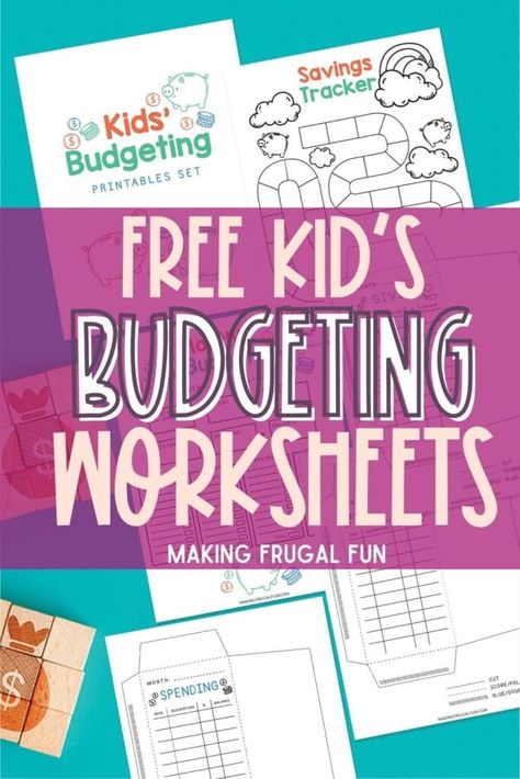 Kids Saving Money Ideas, Money Learning Activities Kids, Junior Budget Maker Badge, Kids Savings Challenge Free Printable, Kids Budget Worksheet, Kids Savings Challenge, Campfire Curriculum, Kids Savings Plan, Savings For Kids