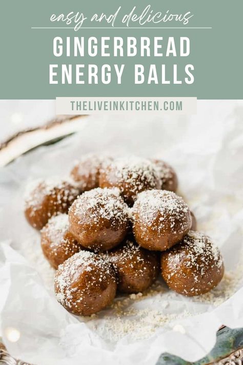 Healthy Christmas Protein Balls, Healthy Christmas Energy Balls, Snickerdoodle Energy Balls, Gingerbread Energy Balls, Holiday Protein Balls, Gingerbread Protein Balls, Christmas Energy Balls, High Protein Christmas Treats, Christmas Protein Balls