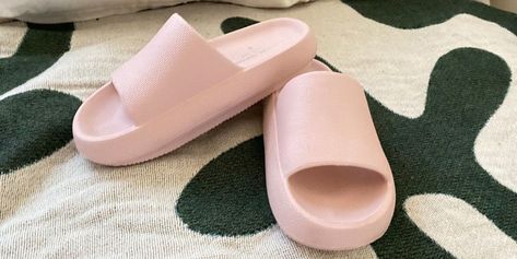 Pillow Slippers, Types Of Sandals, Pillow Slides, Shower Sandals, Cloud Slides, Shower Slippers, Cloud Shoes, Ugly Shoes, Slide Slippers