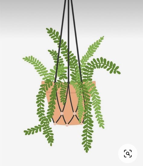 Hanging Plant Art Drawing, Hanging Plants Illustration, Plant Art Aesthetic, Hanging Plant Painting, Hanging Plant Illustration, Hanging Plant Drawing, Free Plant Printables, Hanging Plant Art, Plant Template