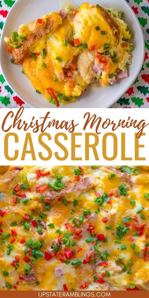 Christmas Morning Casserole Christmas Breakfast For 2, Breakfast Christmas Casserole, Breakfast Casserole For Christmas Morning, Christmas Breakfast Treats, Easy Christmas Morning Casserole, Christmas Breakfast Egg Casserole, Easy Holiday Breakfast Ideas, Christmas Morning French Toast Casserole, Christmas Casserole Breakfast