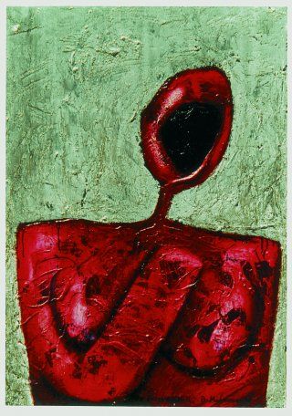 Bahman Mohassess, Figurative, The Truth, Visual Art, Red, Art