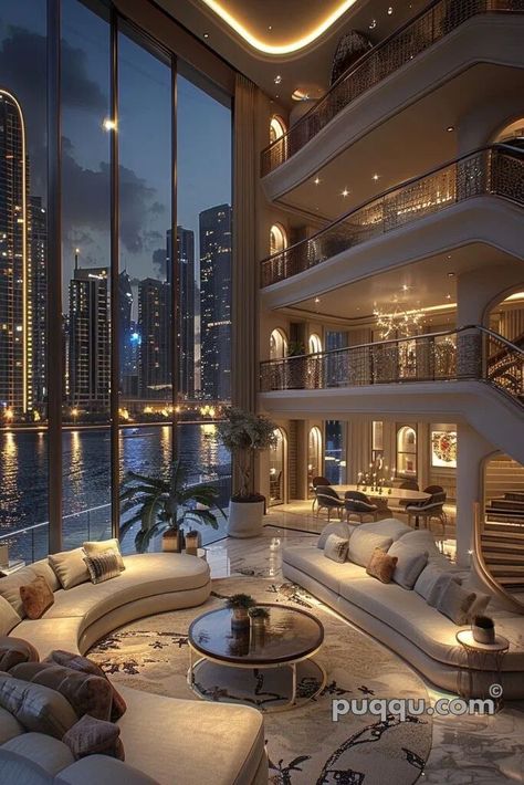 Living Room For Mansion, Wealthy Interior Design, Mansions Luxury Inside, Luxury Houses Mansions Interiors, Luxury Penthouse Aesthetic, Cozy Home Interior, Penthouse Aesthetic, Luxury Apartment Decor, Asexual Humor