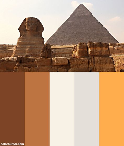 Sphinx+And+The+Pyramid+Color+Scheme Egyption Color Pallet, Egyptian Colour Palette, Egyptian Color Palette Ancient Egypt, Ancient Egypt Color Palette, Ancient Color Palette, Egypt Mood Board, Egypt Color Palette, Egyptian Color Palette, Royal Colors Palette