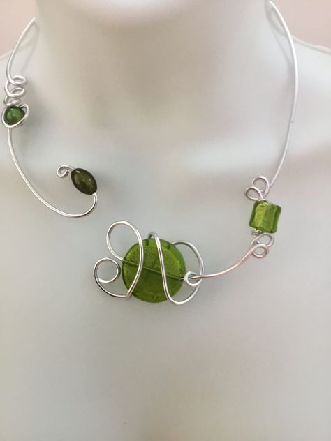 Funky Necklaces, Open Necklace, Funky Necklace, Contemporary Necklace, Modern Necklace, Pretty Necklace, Chocker Necklace, Wrapped Necklace, Stylish Necklace