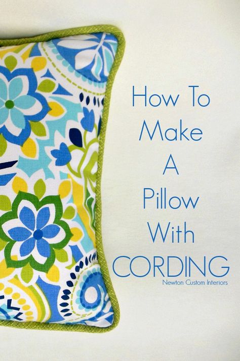 Pillow Piping Tutorial, Sew A Throw Pillow, How To Make Cording For Pillows, Pillow Cases Designs, How To Sew Cording On Pillows, Throw Pillow Tutorial, Throw Pillow Sewing Ideas, Throw Pillow Embroidery, How To Make A Throw Pillow