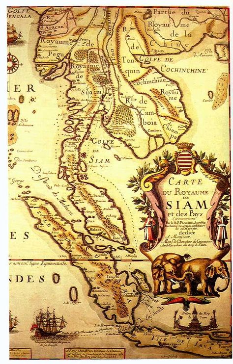 Ancient Siam is now Thailand South East Asia Map, Thailand History, Sea Map, Thailand Map, Fantasy Map Making, Asia Map, History Timeline, Ancient Maps, Art Carte