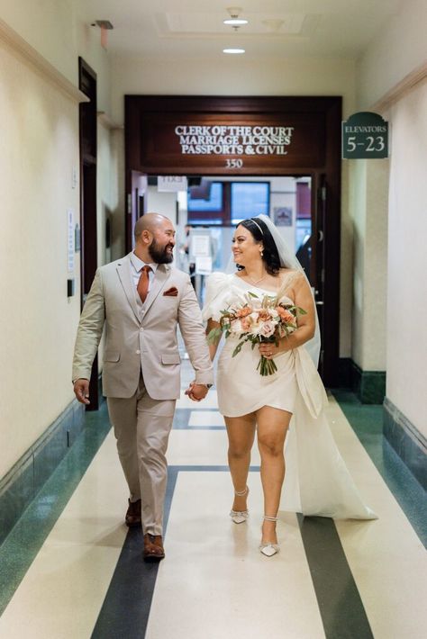 Men Courthouse Wedding Outfit, Courthouse Wedding Plus Size, Court Wedding Photos, Courthouse Wedding With Kids, Elopment Wedding Dresses, Courthouse Wedding Black Couple, Court House Wedding Ideas, Courthouse Wedding Pictures, Court House Wedding Outfit