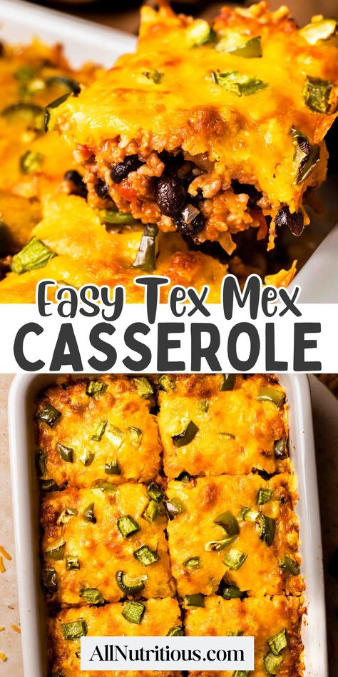 This delicious Tex Mex casserole is an ideal choice for casserole recipes for dinner. Packed with protein and gluten-free, it's one of the best high protein meals and family dinner ideas you'll find! Who doesn't love a high protein casserole! Bariatric Supper Ideas, Easy Tex Mex Casserole, Gluten Free Supper Recipes, Gluten Free Mexican Casserole, Nutritious Casseroles, Healthy Low Carb High Protein Recipes, Gluten Free Recipes For Dinner Healthy, Protein Casserole Recipes, High Protein Casserole Recipes