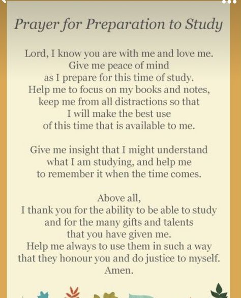 Prayer For Studying For Exam, Prayer For Studying, Exam Study, Focus On Me, Prayer Board, I Thank You, Peace Of Mind, Help Me, Knowing You