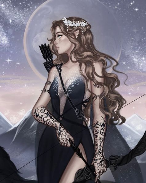 Goddess Of Hunting, Acotar Feyre, Artemis Goddess, Feyre Archeron, Feyre And Rhysand, A Court Of Wings And Ruin, Sarah J Maas Books, A Court Of Mist And Fury, Poses References