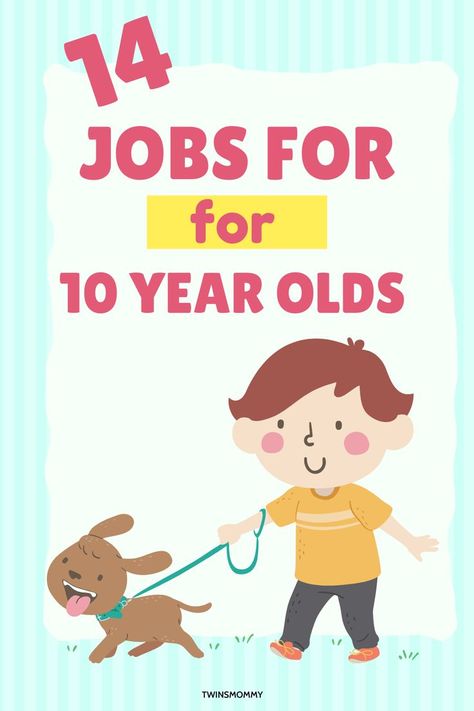 Does your 10 year old want a job to make money? In this post I share14 safe jobs and ones that may not be safe for you to decide which job for a 10 year old is best. Jobs For 8-10, Jobs For 9-10, How To Make Money 12 Yo, Jobs For 10 Yrs Old, Jobs 10-13 Can Do, Jobs For 10-13, Jobs For Kids, Twins Mommy, Mother Board