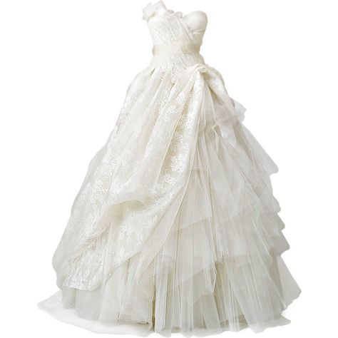 Satinee's collection - Vera Wang ❤ liked on Polyvore featuring dresses, wedding dresses, gowns, wedding and vestidos Wedding Gown Accessories, Vera Wang Gowns, Wedding Dresses Vera Wang, Vera Wang Dress, Fantasy Gowns, White Wedding Dresses, Bridal Outfits, Gown Wedding Dress, Vera Wang