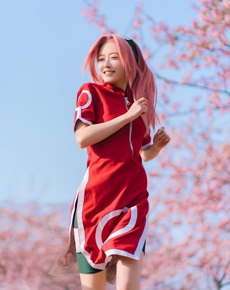 Cosplay Sakura, Sakura Haruno Cosplay, Haikyuu Cosplay, Best Cosplay Ever, Sakura Cosplay, Cosplay Naruto, Uzumaki Boruto, Kawaii Cosplay, Naruto Cosplay