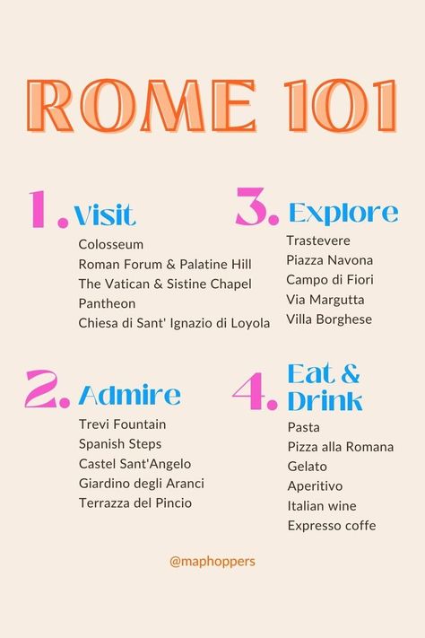 Rome Places To Visit, Rome Guide, Rome Map, Rome Attractions, Rome Itinerary, Rome Travel Guide, Piazza Navona, Rome Travel, Safety Tips