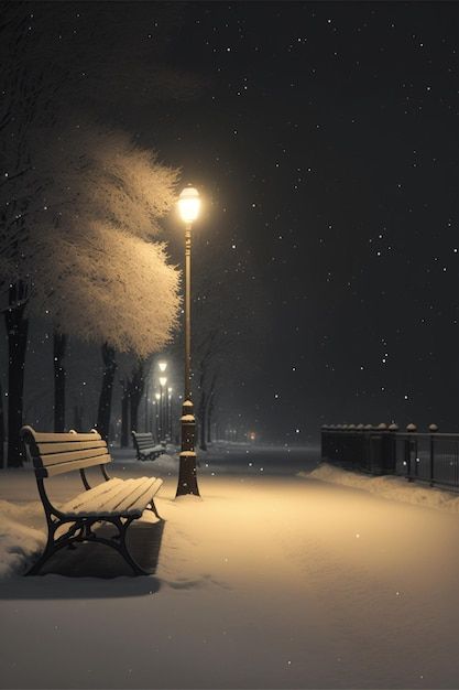 Photo bench sitting in the middle of a s... | Premium Photo #Freepik #photo #wooden-bench #bench #park-bench #winter-tree Winter Images Aesthetic, Sitting On Bench Reference, Bench Aesthetic, Snowy Bench, Bench Drawing, Fall Sky, Sitting On Bench, Photos Editing, Fresh Snowfall