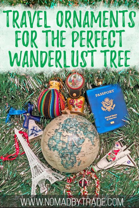 If you love travel or have a sense of wanderlust, you'll love these Christmas ornaments and decorations for travelers. With globe ornaments, personalized travel ornaments to commemorate a special trip, and ornaments from a wide variety of destinations, you'll be able to decorate the perfect travel-themed Christmas tree. #Christmas #travel #ChristmasTree #ChristmasGifts Custom Road Signs, Earth Flag, Architecture Community, Travel Ornament, Travel Tree, Travel Christmas, Ornaments Personalized, Globe Ornament, Themed Christmas