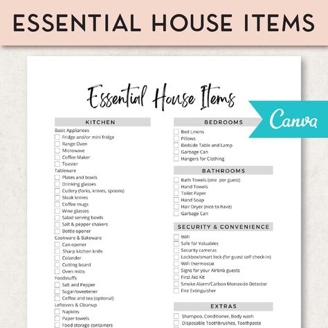 This Templates item by GlowBizStudio has 28 favorites from Etsy shoppers. Ships from United States. Listed on 18 Jul, 2024 House Items Checklist, Rental Checklist, Housekeeping Checklist, Airbnb Essentials, Inventory Checklist, Airbnb Checklist, Housekeeper Checklist, Airbnb House, House Items