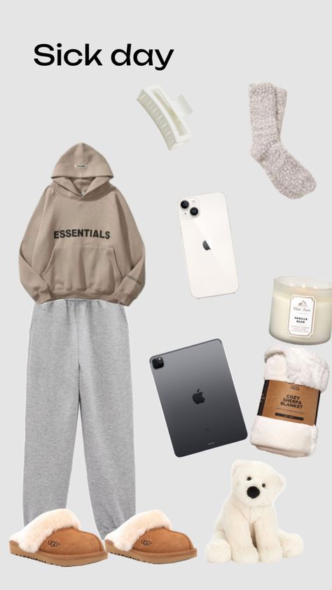 Sick day Sick Day Ideas, Sick Day Outfit, Sick Day Essentials, Sick Day, Day Outfits, Cute Relationship Photos, Cold Remedies, School Fits, Day Outfit