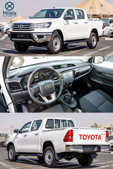 (LHD) TOYOTA HILUX DC 2.7P MT 4X4 P.WINDOW MY2023 – WHITE Toyota Hilux Interior, Best Pickup Truck, Infotainment System, Motor Company, Toyota Hilux, Money Cash, Chevrolet Silverado 1500, Silverado 1500, Chevrolet Silverado