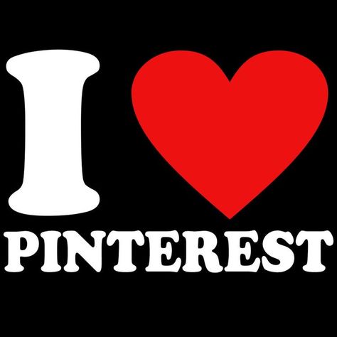 I Love Pinterest, Love Pinterest, Red Heart, I Love