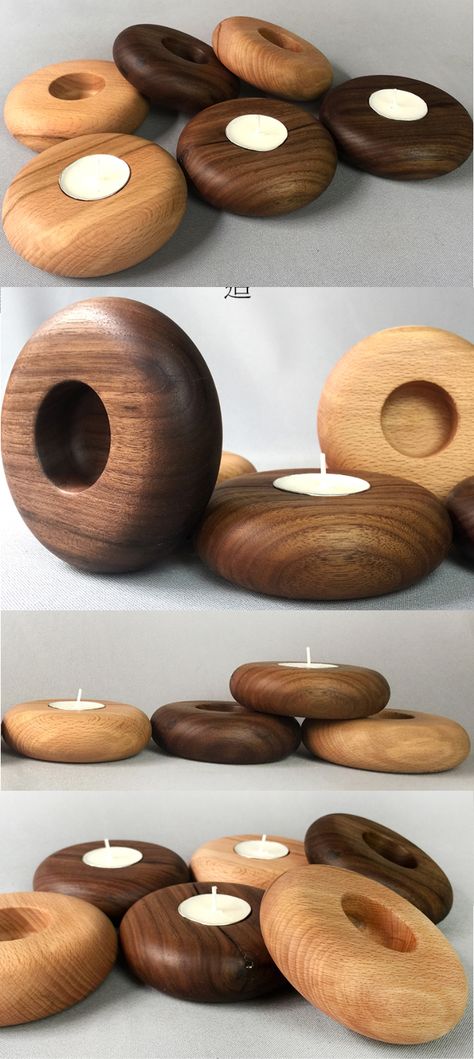 Wood Turned Tea Light Candle Holder, Turned Wooden Candle Holders, Christmas Candle Carousel Diy, Wood Turning Candle Holder, Wooden Candle Holders Ideas, Wooden Tealight Candle Holders, Candle Holder Wood, Diy Wooden Candle Holders, Tea Light Holders