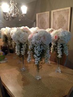 Dollar Store Wedding Centerpieces, Dollar Store Wedding, Dollar Store Centerpiece, Tall Wedding Centerpieces, Tree Centerpieces, Tall Centerpieces, Wedding Centerpieces Diy, Diy Centerpieces, Deco Floral