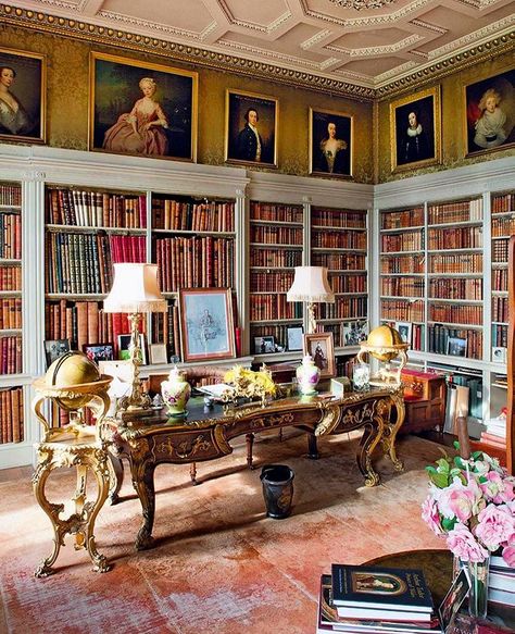 Scheffer Interiors&ObjetsD'art on Instagram: “Home Library 📚 @bowhillhouse 🧡🧡 #book #books #library #librarydesign ##homedecor #interiores #interiorstylist #interiorstyling…” Scottish Borders, Library Room, Family Apartment, London House, Large Dining Room, Home Libraries, English Country House, Home Library, Open Plan Living