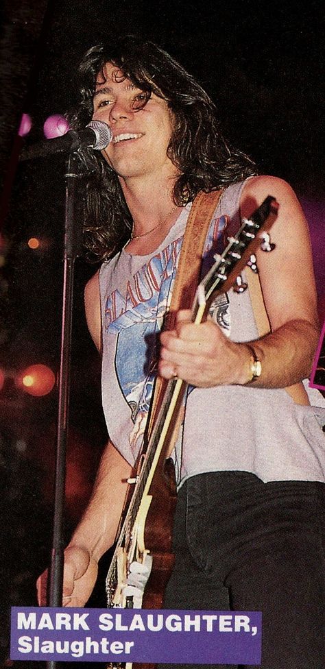 Mark Slaughter performing in 1992. Slaughter Band, Mark Slaughter, Ace Frehley, Wonder Woman, Human, Fictional Characters