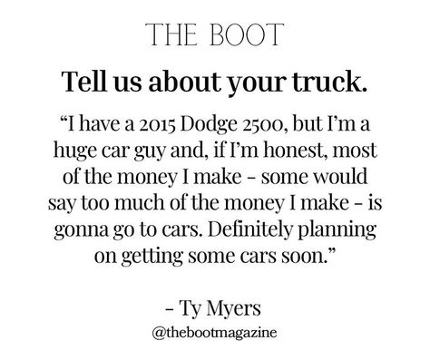 ✰ Candid Questions with Ty Myers ✰ Full interview is up now at the link in bio!!🔗✨ Ty Myers, Dodge 2500, Car Guys, Link In Bio, Interview, How To Plan, Quick Saves