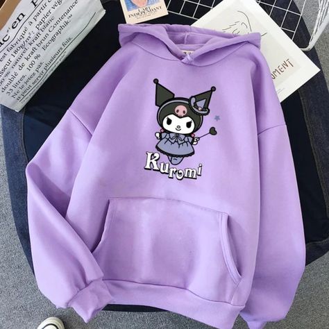 Gothic Hoodies, Rose Clothing, Hello Kitty Kuromi, Y2k Long Sleeve, Harajuku Outfits, Y2k Tops, Funny Prints, Black Gloves, Cute Sweatshirts