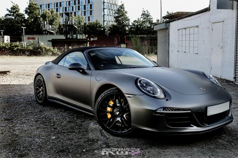 Porsche 3M 1080 Satin dark grey | Porsche 3M 1080 Satin dark grey Matte Car Paint, Grey Porsche, Matte Cars, Car Paint Colors, Dark Grey Colour, Camaro Car, Vinyl Wrap Car, Grey Car, Custom Cars Paint