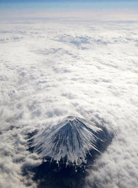 Incredible overhead photo of Mt. Fuji Rock Climbing, Mount Fuji Japan, Monte Fuji, Mont Fuji, Tilt Shift, Totally Me, Mount Fuji, Above The Clouds, In The Clouds