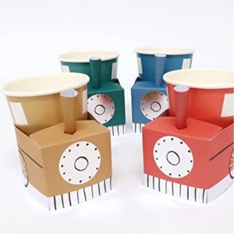 What you Need for a Train-Themed Kids Birthday Party Train Cupcakes, Meri Meri Party, Train Theme, Trains Birthday Party, Cup Cup, Train Party, Truck Party, Train Birthday, Party Bundles